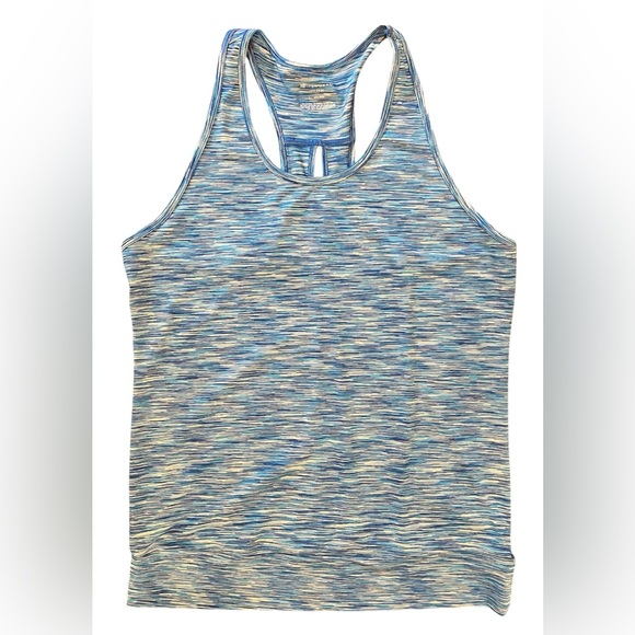 Tek Gear DryTek Athleisure Tank Stretch  Blue Pink Sporty Patterned Size Large - Picture 1 of 7